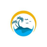 Ilustración de diseño de icono de vector de playa de verano