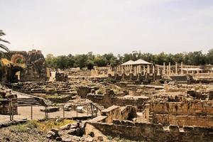 A view of the old Roman Town of Beit Shean in Israel photo