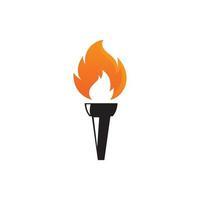 Torch vector icon illustration design