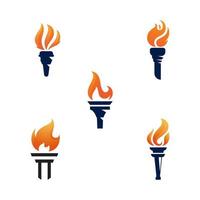 Torch vector icon illustration design