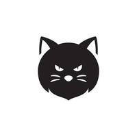 Diseño de ilustración de vector de diseño de icono de gato