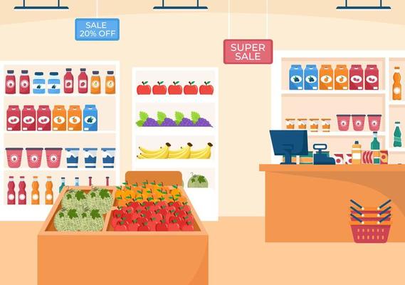 Grocery Store or Supermarket with Food Product Shelves, Racks Dairy, Fruits and Drinks for Shopping in Flat Cartoon Hand Drawn Templates Illustration 13011116 Vector Art at Vecteezy Grocery Store or Supermarket with Food Product Shelves, Racks Dairy, Fruits and Drinks for Shopping in Flat Cartoon Hand Drawn Templates Illustration 13011116 Vector Art at Vecteezy