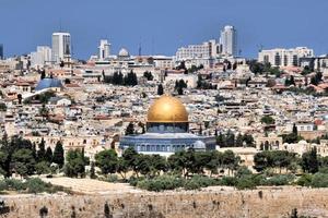 A view of the Dome of the Rock from the Mount of Olives photo