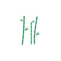 Bamboo with green leaf vector