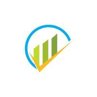 logotipo profesional de finanzas comerciales vector