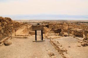 una vista de qumran en israel foto