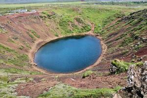 A view of the Kerid Crater in Iceland photo