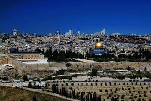 A view of the Dome of the Rock from the Mount of Olives photo