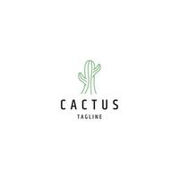 plantilla de diseño de icono de logotipo de cactus vector