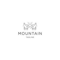 Mountain logo icon design template flat vector