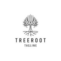 Tree line logo icon design template vector