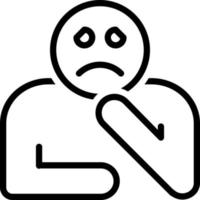 line icon for sad vector