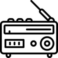 icono de línea para radio vector