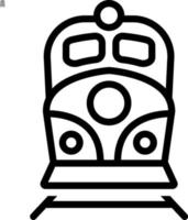 icono de línea para ferrocarril vector