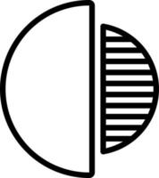 line icon for half vector