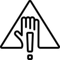 line icon for warning vector