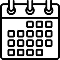 line icon for date vector