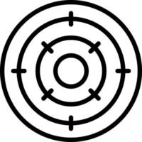 line icon for objective vector