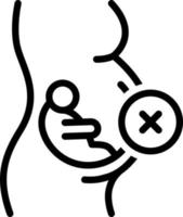 line icon for abortion vector