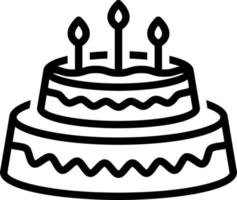 line icon for cake vector