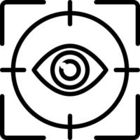 line icon for gaze vector