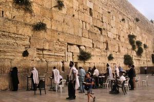 jerusalén en israel en mayo de 2016. una vista del muro occidental foto