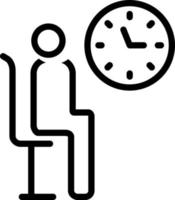 line icon for wait vector