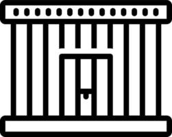 line icon for jail vector