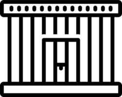 line icon for jail vector