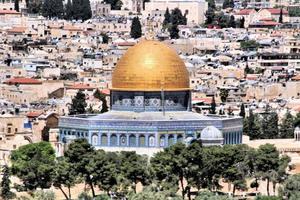 A view of the Dome of the Rock from the Mount of Olives photo