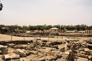 A view of the old Roman Town of Beit Shean in Israel photo