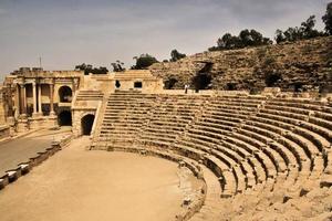 A view of the old Roman Town of Beit Shean in Israel photo