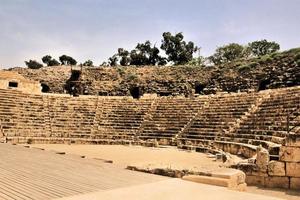 A view of the old Roman Town of Beit Shean in Israel photo