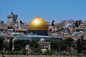 A view of the Dome of the Rock from the Mount of Olives photo