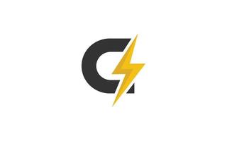 C logo energy vector for identity company. initial letter thunder template vector illustration for your brand.