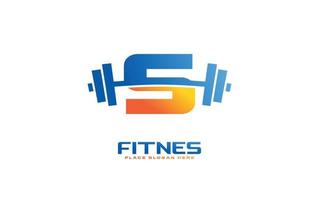 S logo gym vector for identity company. initial letter fitness template vector illustration for your brand.