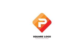 P logo shape for identity. letter template vector illustration for your brand.