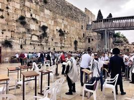 jerusalén en israel en mayo de 2016. una vista del muro occidental foto