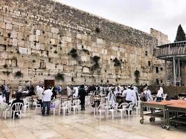 jerusalén en israel en mayo de 2016. una vista del muro occidental foto