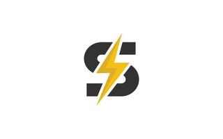 S logo energy vector for identity company. initial letter thunder template vector illustration for your brand.