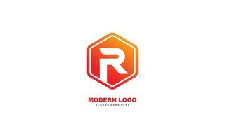 R logo shape for identity. letter template vector illustration for your brand.