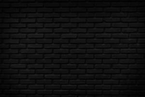 Vintage black brick wall texture background photo