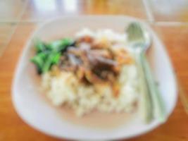 Must-try Thai food with pork leg rice photo