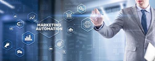 Marketing automation concept. Business Technology Internet and network photo