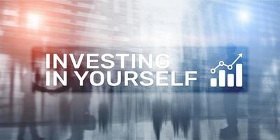 Investing in yourself. Business Corporate Financial background. photo