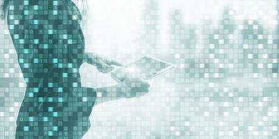 Digital background matrix information technology and internet concept photo