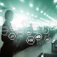 ERP, Business innovation concept on blurred background. photo