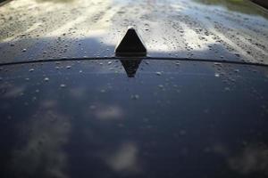 Car with drops. Car is in details. Personal transport. photo