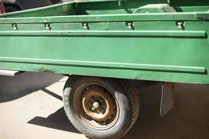 Trailer for car. Cart for cargo transportation. Transport details. photo