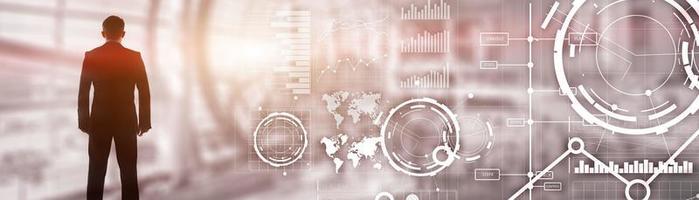 Website banner, Investment dashboard. Diagram Graph Stock Trading transparent business background. photo